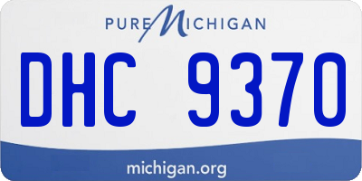 MI license plate DHC9370