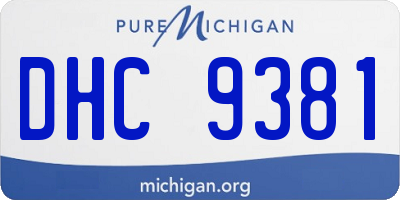MI license plate DHC9381