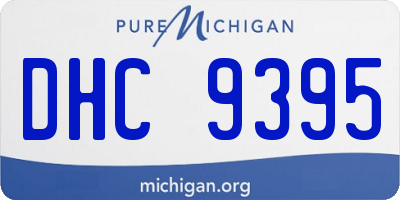 MI license plate DHC9395