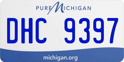 MI license plate DHC9397