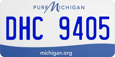 MI license plate DHC9405