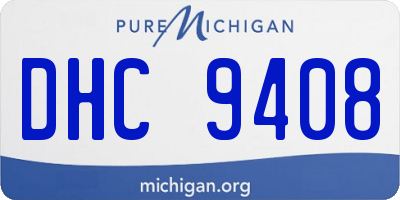 MI license plate DHC9408