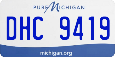 MI license plate DHC9419