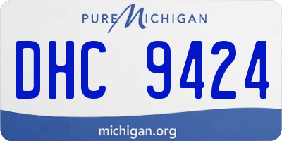 MI license plate DHC9424