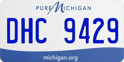 MI license plate DHC9429