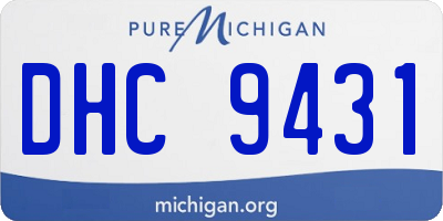 MI license plate DHC9431