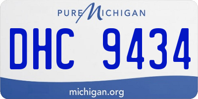MI license plate DHC9434