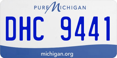 MI license plate DHC9441