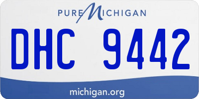 MI license plate DHC9442