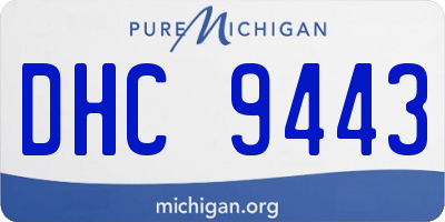 MI license plate DHC9443