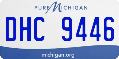 MI license plate DHC9446