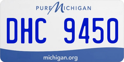 MI license plate DHC9450