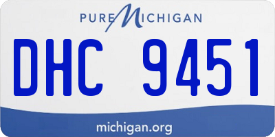 MI license plate DHC9451