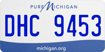 MI license plate DHC9453