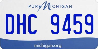 MI license plate DHC9459