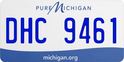 MI license plate DHC9461