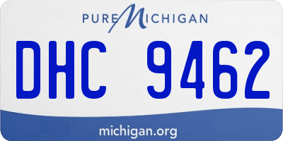 MI license plate DHC9462