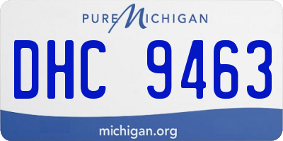 MI license plate DHC9463