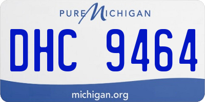 MI license plate DHC9464