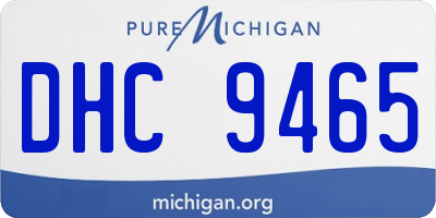 MI license plate DHC9465