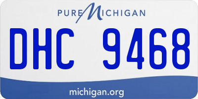 MI license plate DHC9468