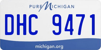 MI license plate DHC9471