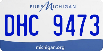 MI license plate DHC9473
