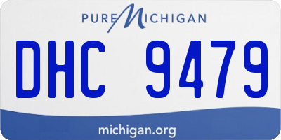 MI license plate DHC9479