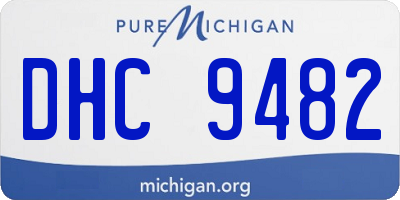 MI license plate DHC9482