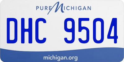 MI license plate DHC9504