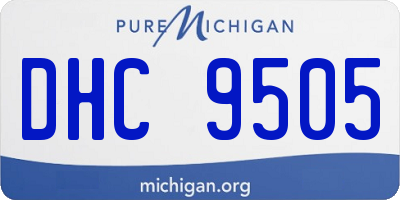 MI license plate DHC9505