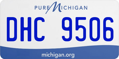 MI license plate DHC9506