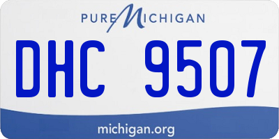 MI license plate DHC9507