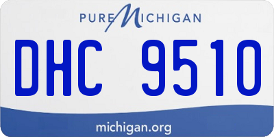 MI license plate DHC9510