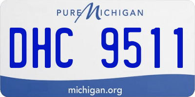 MI license plate DHC9511