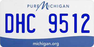 MI license plate DHC9512