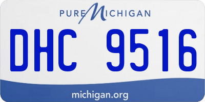 MI license plate DHC9516