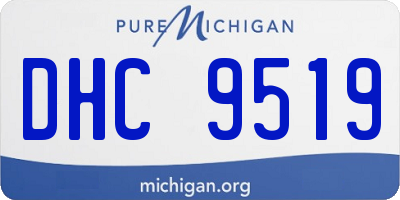 MI license plate DHC9519