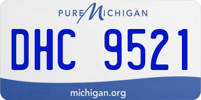 MI license plate DHC9521