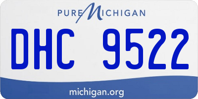 MI license plate DHC9522