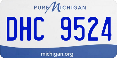 MI license plate DHC9524