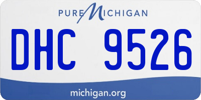 MI license plate DHC9526