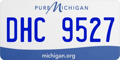 MI license plate DHC9527
