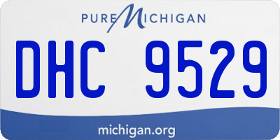 MI license plate DHC9529