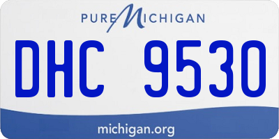 MI license plate DHC9530