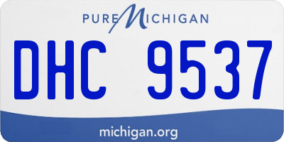 MI license plate DHC9537