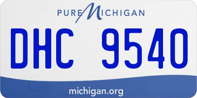 MI license plate DHC9540