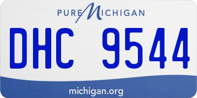 MI license plate DHC9544