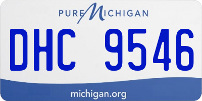 MI license plate DHC9546