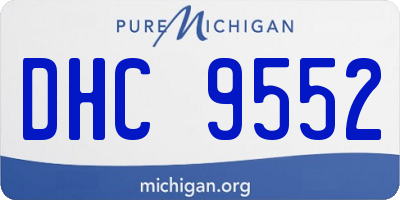 MI license plate DHC9552